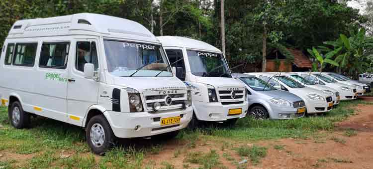 tempo taxi kerala, traveller on rent
