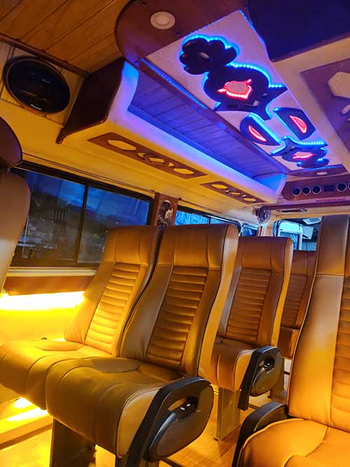 12 seater luxury minibus, maharaja tempo traveller 12 seater price