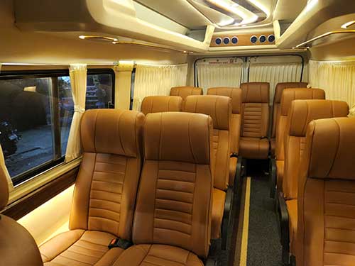 luxury tempo traveller 12 seater