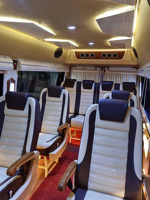 luxury tempo traveller with bed